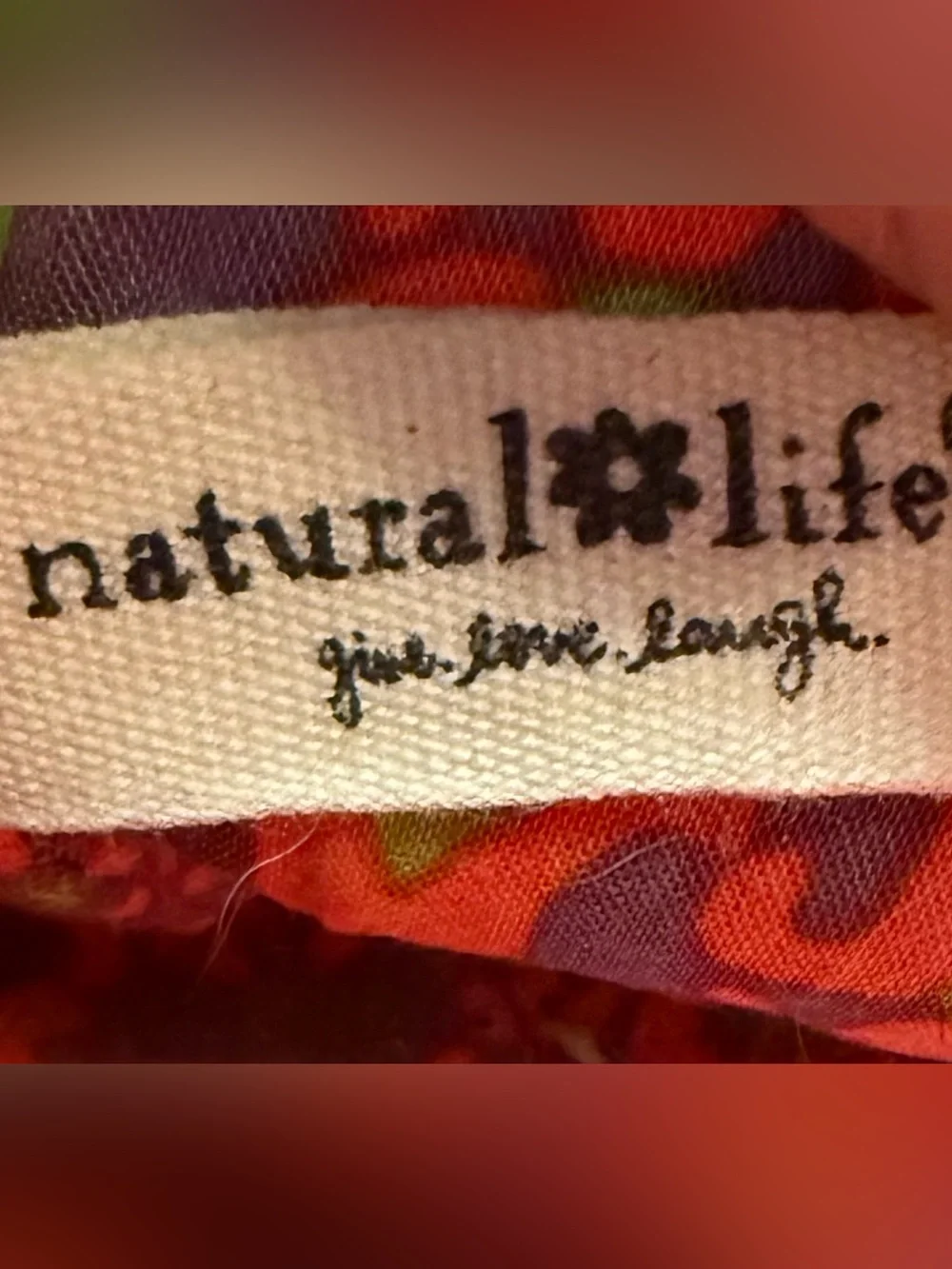 Natural Life Floral Boho Cosmetic/Travel Pouch Be Brave Have Courage Large Bag